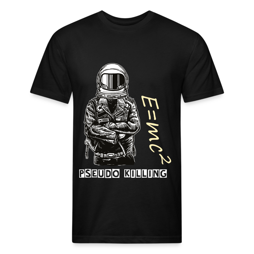 Space Age Africans(Fitted Cotton/Poly T-Shirt by Next Level) - black