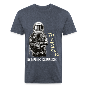 Space Age Africans(Fitted Cotton/Poly T-Shirt by Next Level) - heather navy