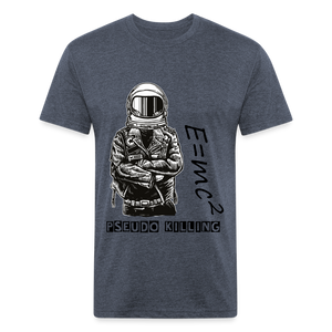 Space Age Africans(Fitted Cotton/Poly T-Shirt by Next Level) - heather navy