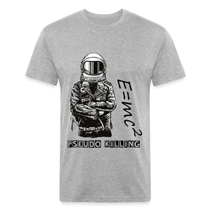 Space Age Africans(Fitted Cotton/Poly T-Shirt by Next Level) - heather gray