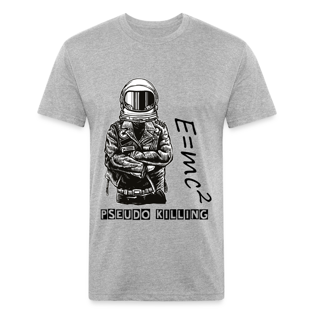 Space Age Africans(Fitted Cotton/Poly T-Shirt by Next Level) - heather gray