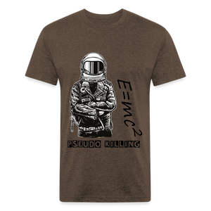 Space Age Africans(Fitted Cotton/Poly T-Shirt by Next Level) - heather espresso