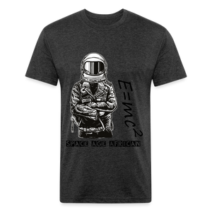SPACE AGE AFRICAN(Fitted Cotton/Poly T-Shirt by Next Level) - heather black
