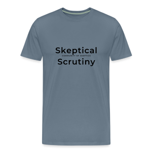 Community of Skeptics (Men's Premium T-Shirt) - steel blue