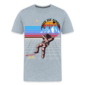 Space Age African (Men's Premium T-Shirt) - heather ice blue