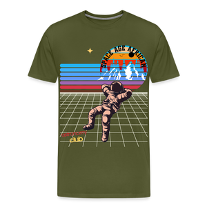 Space Age African (Men's Premium T-Shirt) - olive green